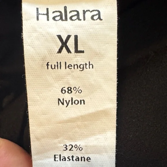 HALARA Black Full-Length Leggings w/ butt cinch - Picture 2 of 4